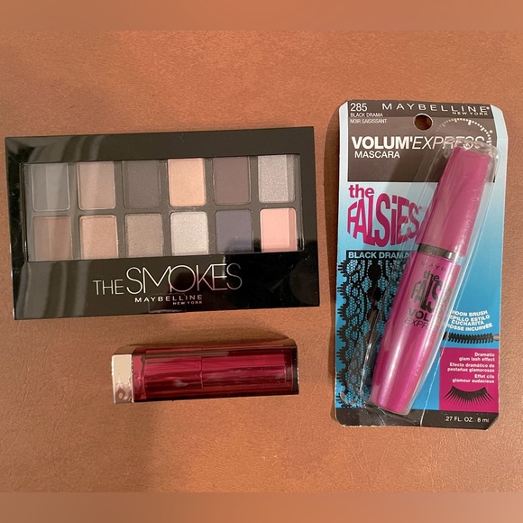 Maybelline Other - NWT 🎉Host Pick🎉 set of 3 Maybelline eye shadow, eyeliner, lip products- smoke